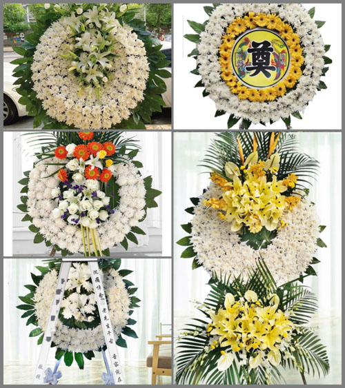 山东济宁邹城市大束镇大束中村花圈速递